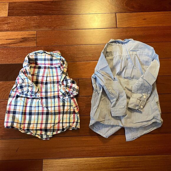 Janie & Jack Lot Boys Polo Button Down Tops Plaid 12-18 months / 18-24 momths - Picture 2 of 12